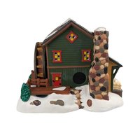 1998 Dept 56 Rock Creek Mill House, Ceramic Village Building, Handpainted Christmas Decor, Lighted Holiday House, Collectible Village Piece