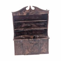 Vintage Dollhouse Furniture Set, 1:16 Scale Renwal & Ideal, Colonial Hutch, Fireplace, Dresser, Radios, 1950s Miniature Lot