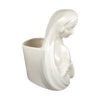 Vintage Haeger Pottery Madonna Planter, White Ceramic Planter, Religious Figurine, Mid-Century Modern Decor