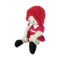 Vintage Little Orphan Annie Plush Doll, 17 Inch Rag Doll, Collectible Doll, Red Hair Doll, Nostalgic Toy