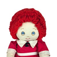 Vintage Little Orphan Annie Plush Doll, 17 Inch Rag Doll, Collectible Doll, Red Hair Doll, Nostalgic Toy