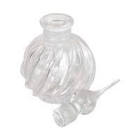 Vintage Swirled Glass Perfume Bottle: Vanity Decor, Collectible