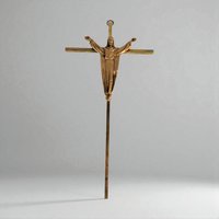 Vintage Metal Crucifix Wall Hanging - Religious Home Decor - Wall Cross - 10 Inch