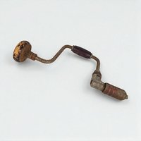 Vintage Ratcheting Hand Drill, Woodworking Tool, Collectible Tool, Man Cave Decor