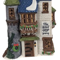 1988 Dept 56 Dickens Village The Wool Shop Building, Vintage Christmas Decor, Collectible Village Piece, Gift for Collector