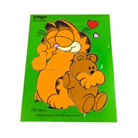 Vintage Children's Puzzle Lot, Garfield, Dopey, Wooden Jigsaw, 1970s-80s Toys, Collectible Puzzles, Gift for Kids, Nostalgic Decor