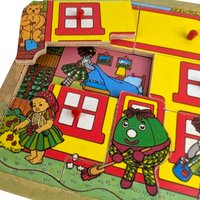 Vintage Children's Puzzle Lot, Garfield, Dopey, Wooden Jigsaw, 1970s-80s Toys, Collectible Puzzles, Gift for Kids, Nostalgic Decor
