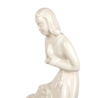 Vintage Royal Haeger Woman and Cradle Planter, White Ceramic Planter, Art Deco Planter, Mid-Century Modern Decor