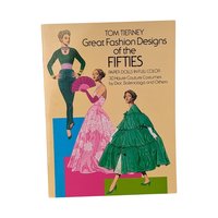 1985 Great Fashion Designs of the Fifties Paper Dolls, Tom Tierney, Complete Set, Vintage Paper Dolls, Gift for Collector