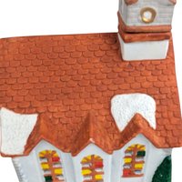 1989 Rex and Lee Ceramic Church Building, Vintage Village Display Piece, Hand-Painted Church Decor, Holiday Village Addition