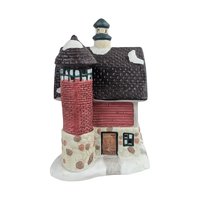 1993 Seasonal Specialties North Pole Dairy, Lighted Christmas Village Building, Vintage Holiday Display, Ceramic Barn