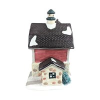 1993 Seasonal Specialties North Pole Dairy, Lighted Christmas Village Building, Vintage Holiday Display, Ceramic Barn