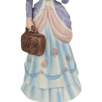 1978 Avon Mrs. Albee Award Figurine, Vintage Avon Collectible, Woman with Umbrella, Sales Achievement Award, Ceramic Figurine