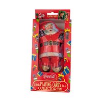 Vintage Coca Cola Lot, Wind-Up Polar Bears, Santa Tin Playing Cards, Collectible Coca Cola, New in Package