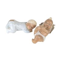 Vintage Chalkware Babies, Pair of Baby Figurines, Nursery Decor, Vintage Baby Doll, Collectible Figurines, Unique Gift