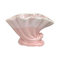 Vintage Ceramic Planters, Shawnee Wheelbarrow Planter, Pink Shell Planter, Mid Century Modern, Succulent Planters, Indoor Garden