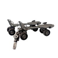 Vintage Metal Roller Skates with Key, Adjustable Sidewalk Skates with Deadnaught Wheels, Mid-Century Industrial Decor and Photo Prop