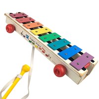 1970s Fisher Price Xylophone, Vintage Pull Toy, Wood Musical Toy, Rainbow Glockenspiel, Classic 70s Kids Toy, Nursery Room Decor
