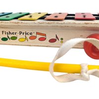 1970s Fisher Price Xylophone, Vintage Pull Toy, Wood Musical Toy, Rainbow Glockenspiel, Classic 70s Kids Toy, Nursery Room Decor