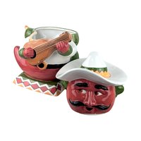 Vintage 2003 Clay Art Cha Cha Chili Pepper Cookie Jar, Ceramic Kitchen Storage, Novelty Food Decor, Gift for Chili Lovers