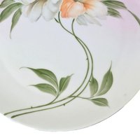 Vintage Z.S. & G. Bavaria Floral Plate, 11" Hand-Painted Porcelain Dresser Tray, Vanity Dish, Gift for Her, Home Decor
