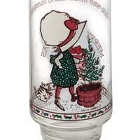 1982 Coca Cola Holly Hobbie Christmas Glasses, Vintage Set of 4 Collectible Holiday Drinkware, Gift for Nostalgia Lovers