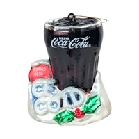 Vintage Coca-Cola "Served Here" Blown Glass Ornament | Christmas Ornament | Coke Collectible | Soda Fountain Decor