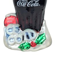 Vintage Coca-Cola "Served Here" Blown Glass Ornament | Christmas Ornament | Coke Collectible | Soda Fountain Decor
