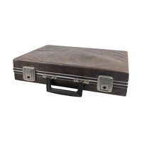 Vintage Cassette Tape Holder Briefcase, 1980s Audio Storage Case for 36 Tapes with Key, Analog Mixtape Carrying Case