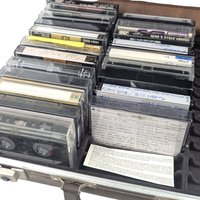 Vintage Cassette Tape Holder Briefcase, 1980s Audio Storage Case for 36 Tapes with Key, Analog Mixtape Carrying Case