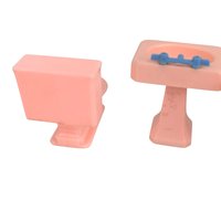 Vintage Renwal Dollhouse Bathroom Furniture, 1950s Pink Plastic Bathtub and Sinks Set, 1:16 Scale Miniature for Doll House