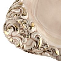 Vintage Pink Floraline Ceramic Ashtray - Florence Ceramics - Ornate Gold Trim - Mid-Century Modern Decor