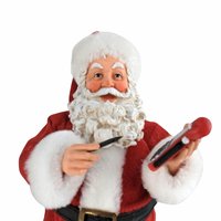 Vintage Possible Dreams Santa Claus Figurine, 10 Inch Clothtique Santa with Toy Bag, Christmas Decor, Collectible Santa, Holiday Decoration