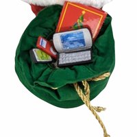 Vintage Possible Dreams Santa Claus Figurine, 10 Inch Clothtique Santa with Toy Bag, Christmas Decor, Collectible Santa, Holiday Decoration