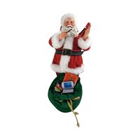 Vintage Possible Dreams Santa Claus Figurine, 10 Inch Clothtique Santa with Toy Bag, Christmas Decor, Collectible Santa, Holiday Decoration