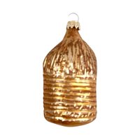 Vintage Blown Glass Christmas Ornament, Baby in Beehive, Unique Figural Ornament