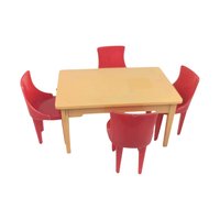 Vintage Renwal Dollhouse Furniture Set, 1:16 Scale Mid-Century Kitchen Sink, Table, and Chairs, Miniature Collector Toy, Diorama Supply