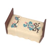 Pair of Vintage Renwal Dollhouse Beds, 1:16 Scale Twin Beds, Mid Century Miniature Bedroom Furniture, B81 Collector Toy, Diorama Prop