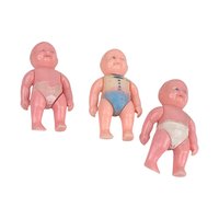 Vintage Dollhouse Nursery Set, 1:16 Scale Renwal Playpen, Wooden Cradle, 3 Miniature Babies, 1950s Doll House Accessory Lot