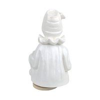 Vintage Pierrot Clown Music Box, White Ceramic Sad Clown Figurine, 1970s Rotating Musical Statue, Collectible Nursery Decor