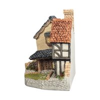 1994 David Winter Cottages 15 Lawnside Road Corner Figure, Hand Painted, English Cottage Decor, Gift for Miniature Collectors, 4 Inches