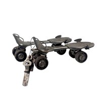 Vintage Metal Roller Skates with Key, Adjustable Sidewalk Skates with Deadnaught Wheels, Mid-Century Industrial Decor and Photo Prop