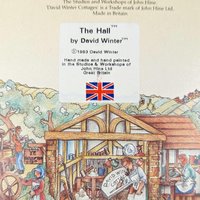 1993 David Winter Cottage "The Hall" | with COA and Original Box | Vintage Collectible