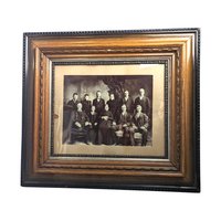 Large Antique Picture Frame with Portrait | Ornate Gilt Frame | Vintage Wall Decor | 26 x 23 Inches