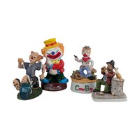 Vintage Clown Lot - Figurines, Bank, Music Box, Circus Books - Collectible Clown Memorabilia
