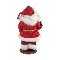 Vintage Santa with Bag and Bells Figure, 12", Christmas Decor, Holiday Collectible, Gift for Santa Collector