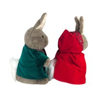Vintage Mrs. Rabbit & Peter Rabbit Plush Set, 15 Inch Collectible Plush Toys, Classic Children's Literature Characters, Gift for Collectors