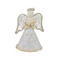 Vintage Angel Christmas Ornament Lot, Lace Angel Toppers, Enesco 2000 Angel, Shell Ornament, Holiday Decor, Angel Collector Gift
