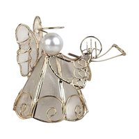 Vintage Angel Christmas Ornament Lot, Lace Angel Toppers, Enesco 2000 Angel, Shell Ornament, Holiday Decor, Angel Collector Gift
