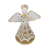 Vintage Angel Christmas Ornament Lot, Lace Angel Toppers, Enesco 2000 Angel, Shell Ornament, Holiday Decor, Angel Collector Gift